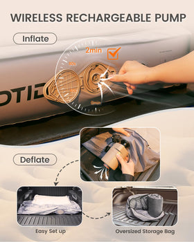 GOTIDY tailgate extension seam close-up — expands bed space for comfort