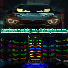 GOTUS comparison showing LED panel size relative to a car dashboard for scale