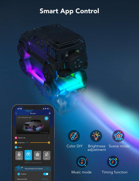 Govee installation accessories laid out showing included clips and screws benefit
