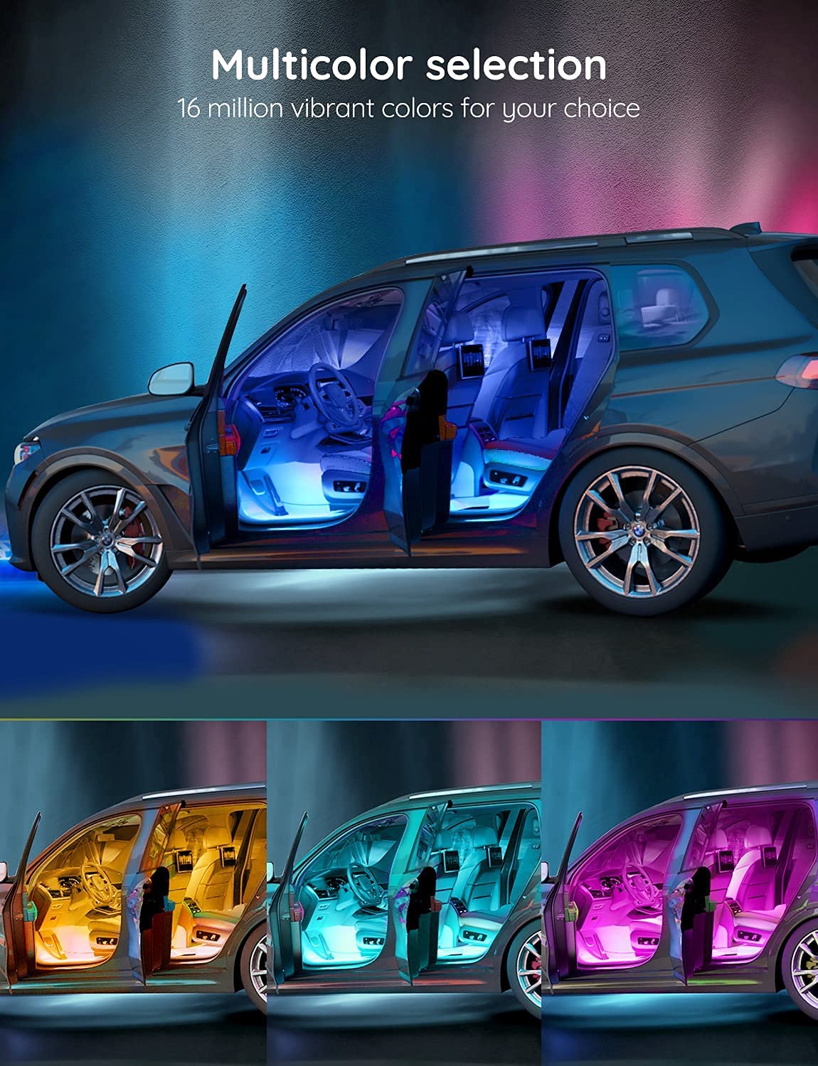 Govee close-up of LED strip texture highlighting color quality and finish
