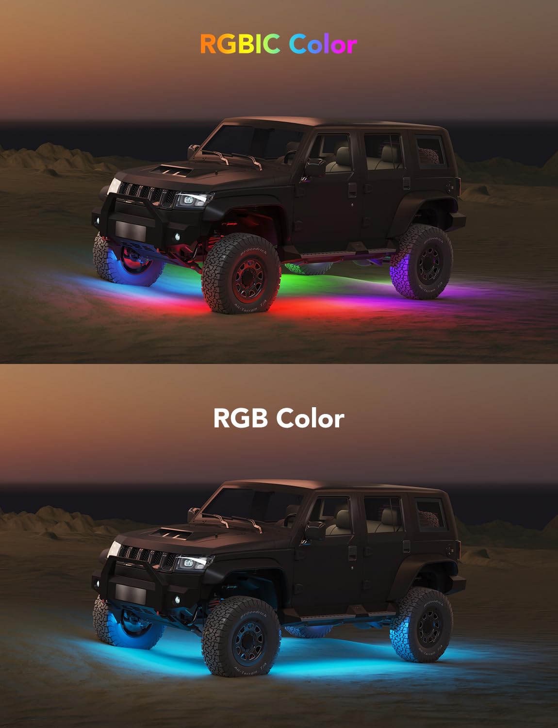 Govee lights pulsing to music showing music-sync excitement benefit