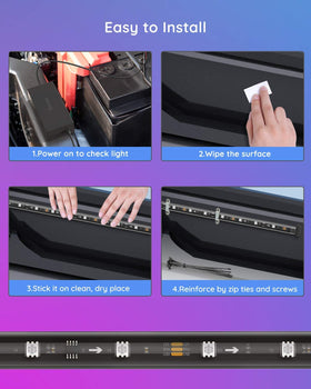 Govee mounting clips and adhesive showing secure installation benefit