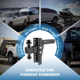 Govlvet hitch on vehicle at campsite illustrating reliable towing for trips