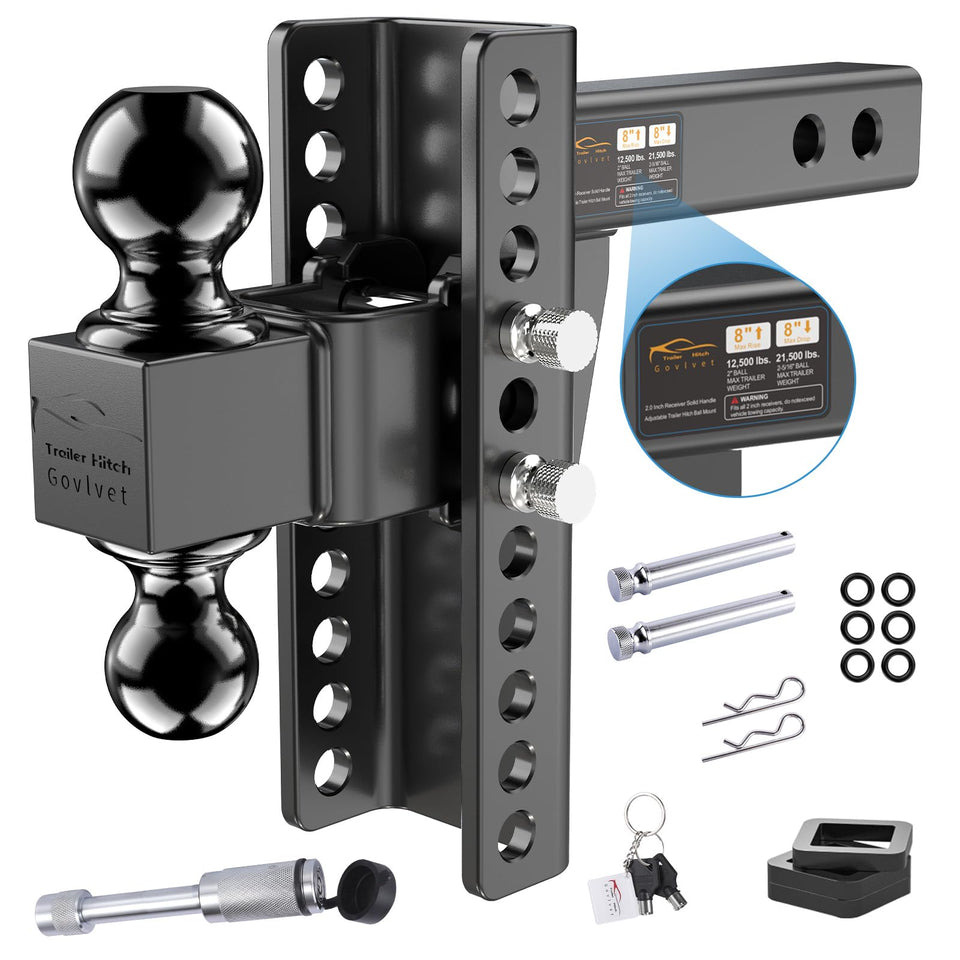 Govlvet front view hitch showing robust profile and easy installation benefit