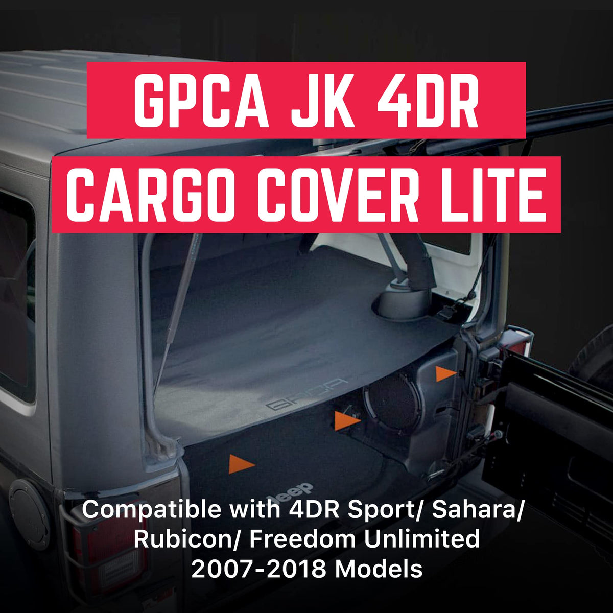GPCA cargo cover metal D-rings detail showing secure tie-down points