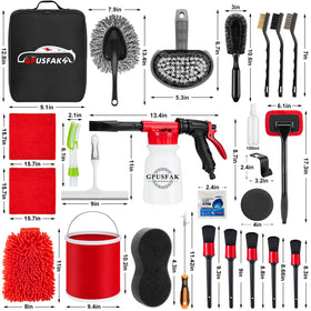 GPUSFAK kit being used on a car in driveway, convenient home detailing