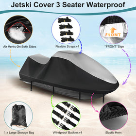 GRABADO jet ski on trailer with cover secured demonstrating secure trailering