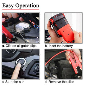 GragicSZ cable set connected to a car battery demonstrating fast roadside starting