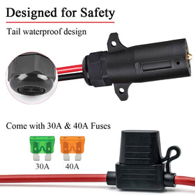 GragicSZ ring terminal comparison illustrating 5/16 inch hole and secure mounting benefit