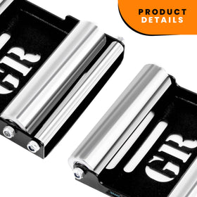 GRAND PITSTOP compact stand folded and carried illustrating easy transport