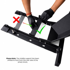 grand pitstop close-up of folding hinge for compact storage and portability