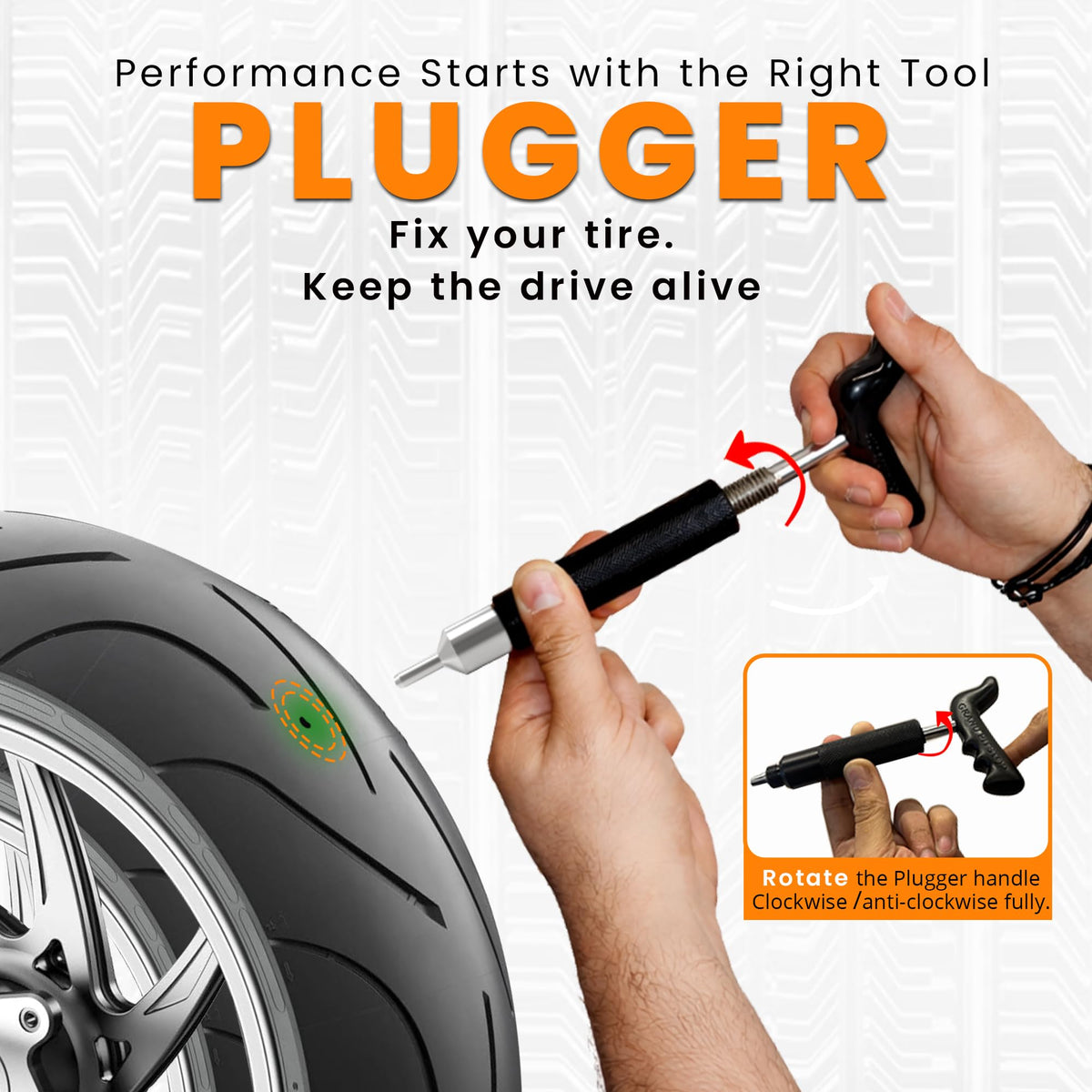 grand pitstop insertion tool detail showing ergonomic grip and precise placement