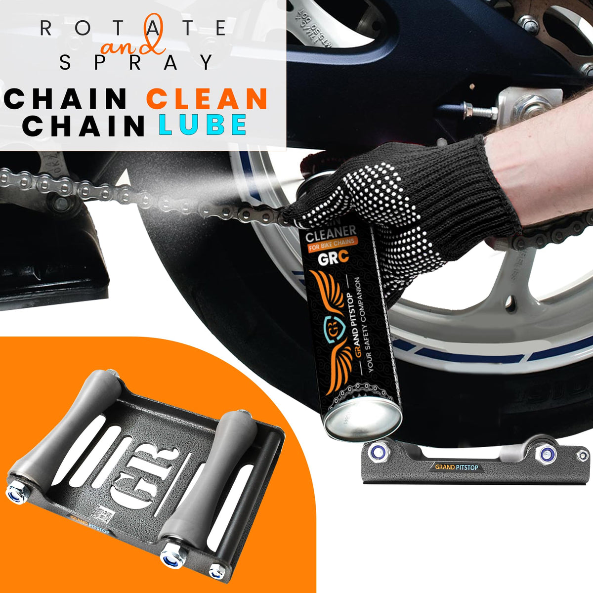 GRAND PITSTOP non-slip base view improving stability during maintenance