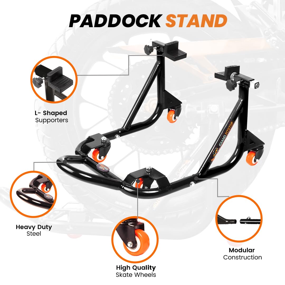 Grand Pitstop side profile highlighting adjustable width and secure support benefit