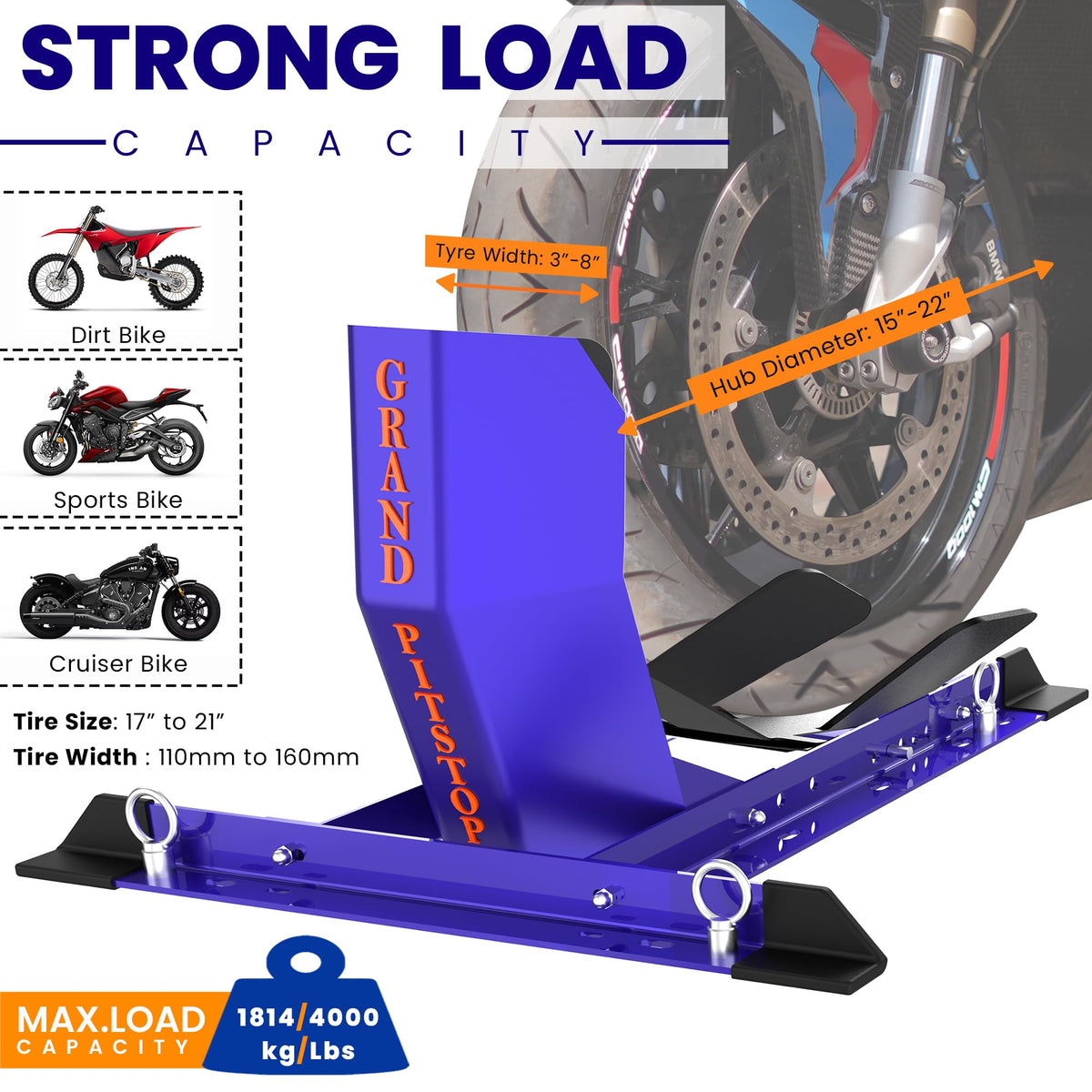 GRAND PITSTOP rubber pad close-up protecting tire and reducing slip
