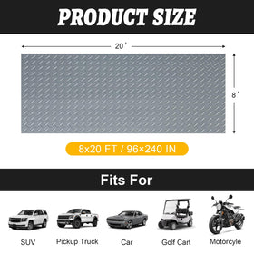Grandroad auto close-up of diamond plate texture providing extra grip