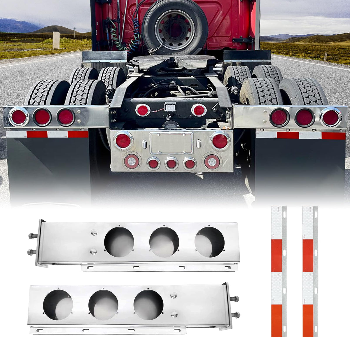 Grandroad Auto front view showing 30 inch hanger and mounting holes, durable fit