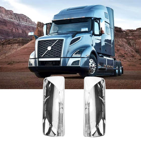 Grandroad Auto chrome mirror covers front view showing precise fit and polished look