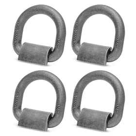 Grandroad auto front view of weld-on D-ring showing compact anchor and durability