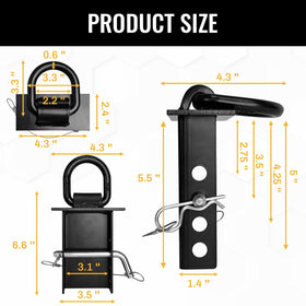 Grandroad Auto hitch pin and cotter pin detail showing secure locking for safe loads