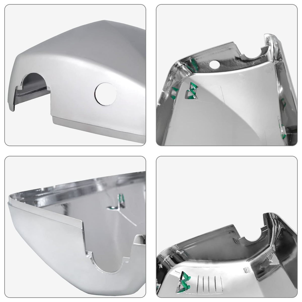 Grandroad Auto mirror cover size comparison with hand showing correct scale
