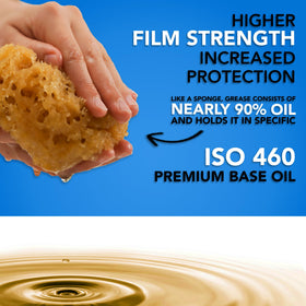 GREASECO label and specs close-up showing formulation details and informed selection benefit