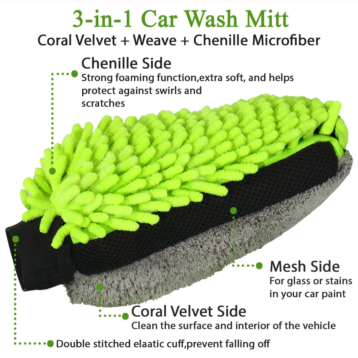 GreatCool bucket and mitt used washing car, portable cleaning convenience