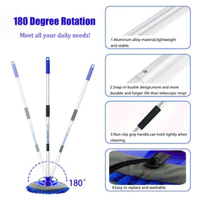 GreatCool mop head pivot joint highlighting 180-degree rotation benefit
