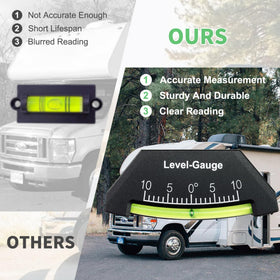 Green living at a campsite showing quick leveling for stable setup