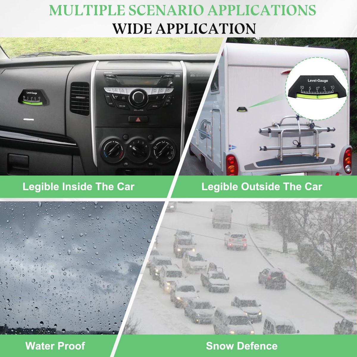 Green living side profile showing slim low-profile design benefit