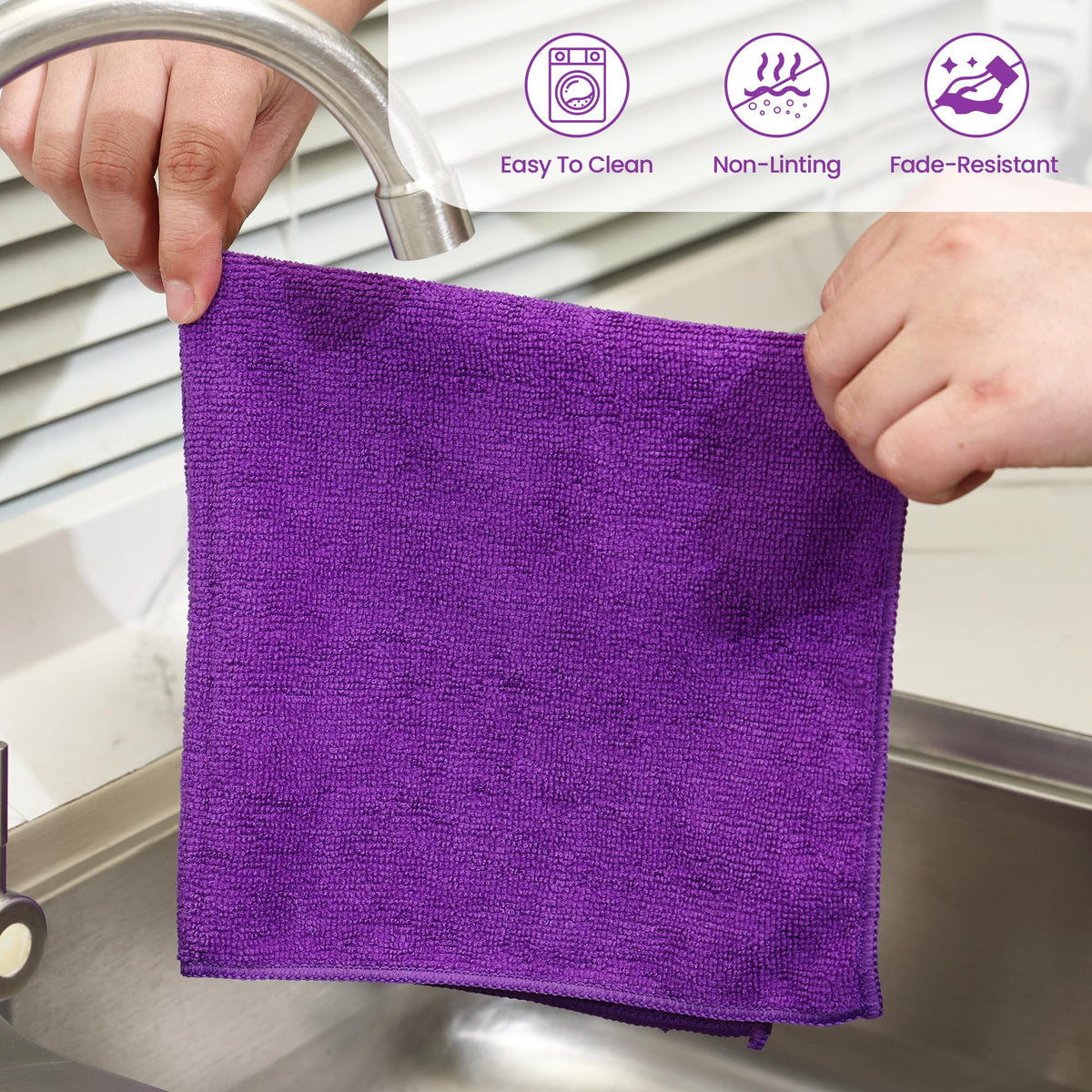 GREEN POMELO towel polishing glass for streak-free window finish