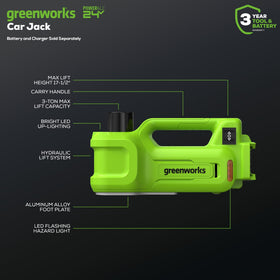 Greenworks close-up of saddle and controls highlighting easy one-button lift advantage