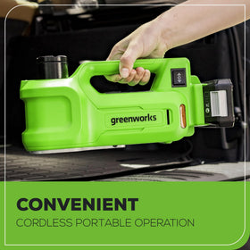 Greenworks detailed view of hydraulic components showing durable construction and reliability
