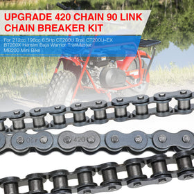 GREHUA close-up of 420 chain links highlighting durable alloy construction