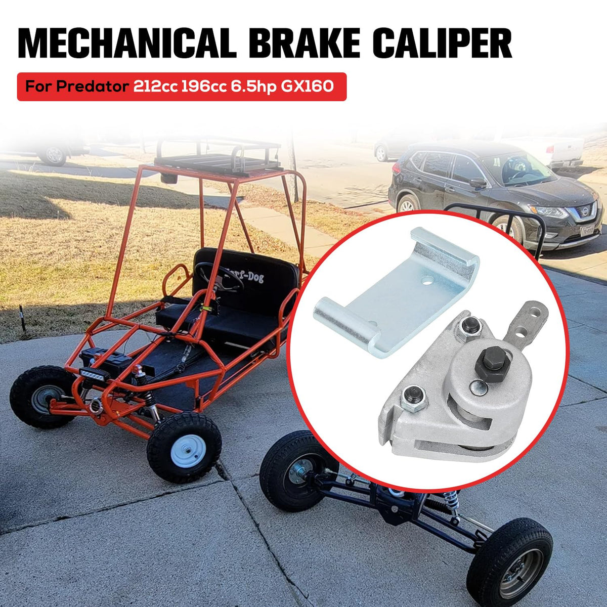 GREHUA brake bracket close-up highlighting mount points for easy installation