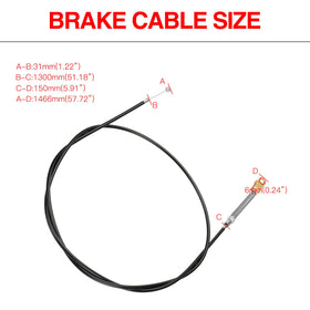 GREHUA brake cable full length laid out to show reach and connection ease