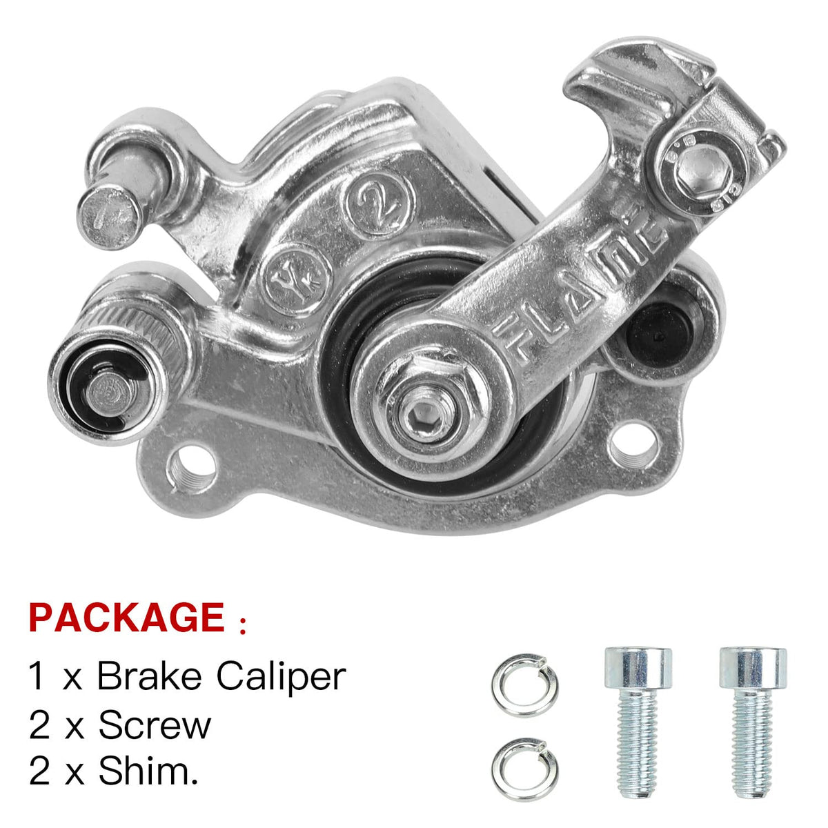 GREHUA caliper installed on a Razor dirt bike improving rear brake control