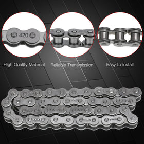 GREHUA chain next to ruler for length comparison ensuring correct 42-link sizing