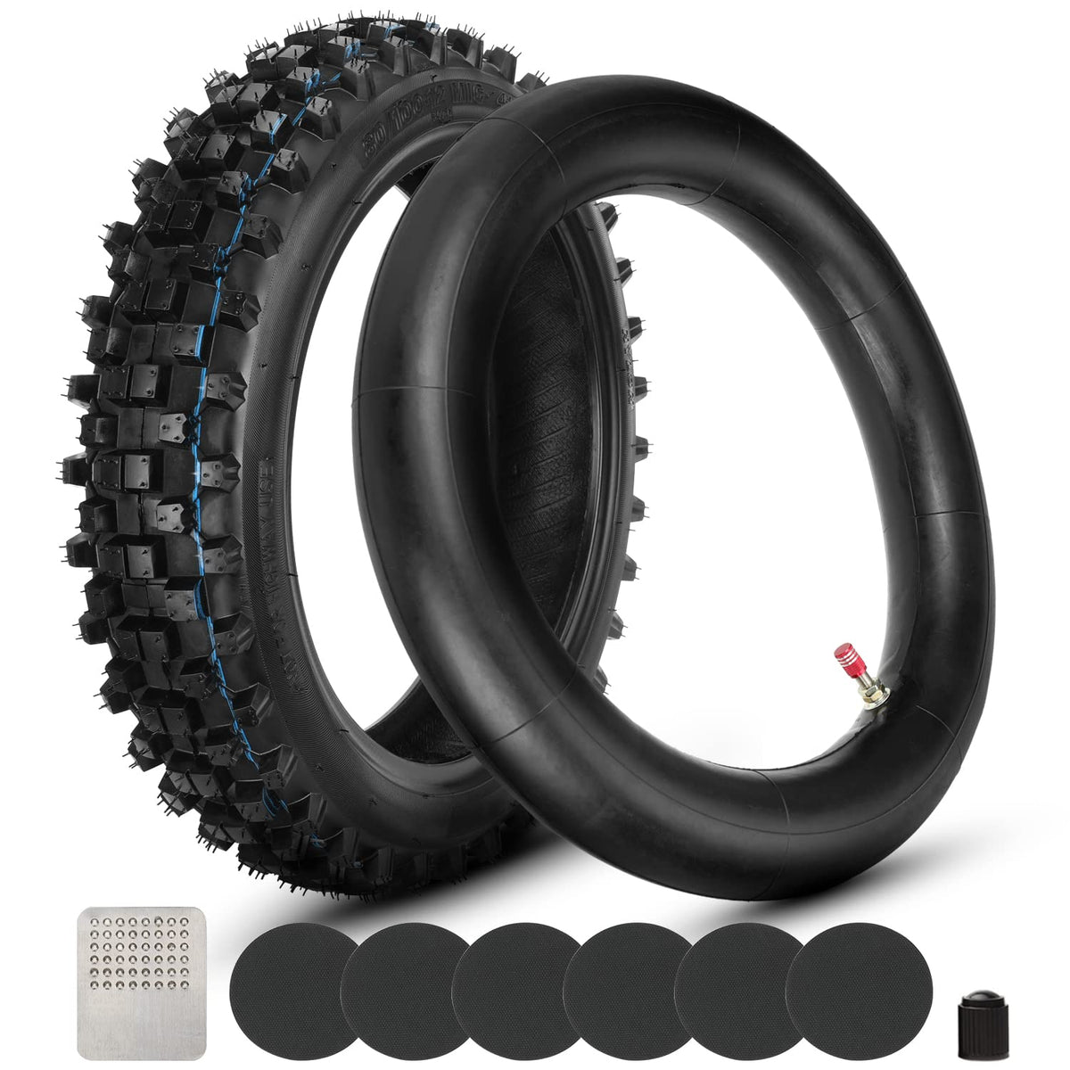 GREHUA front view of tire and kit showing ready-to-install replacement benefit