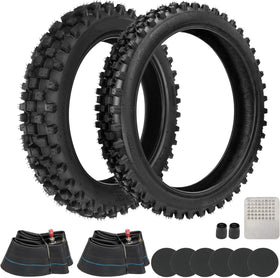 GREHUA front tire and tube packaging showing included parts and benefits
