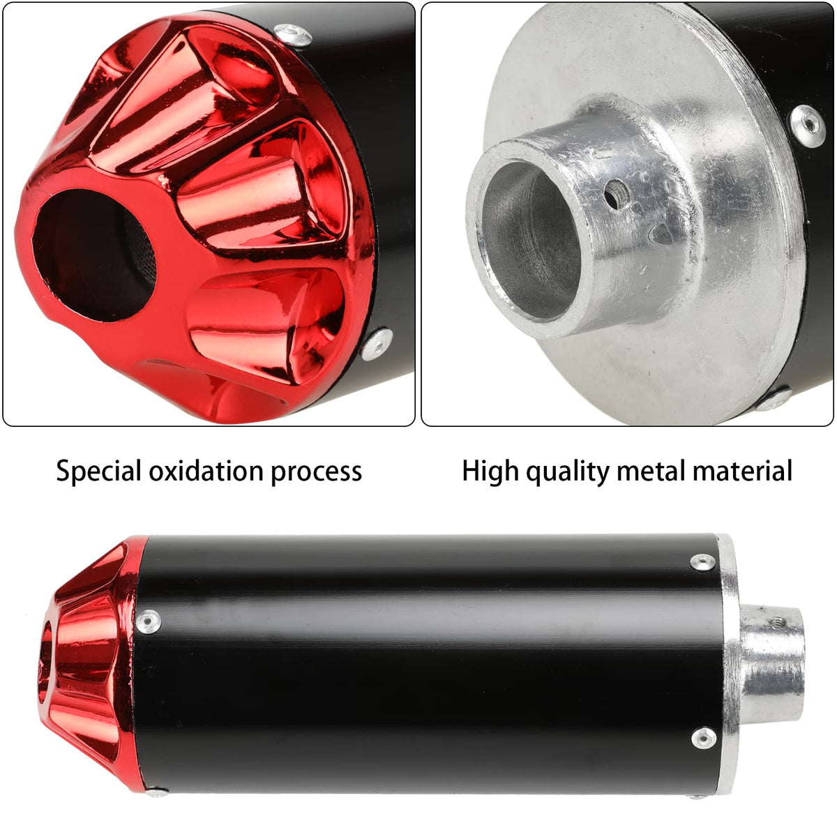 GREHUA full kit laid out with muffler, header, hardware and heat wrap benefit