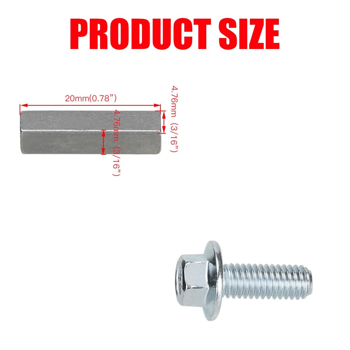 GREHUA hardware kit laid out with bolts nuts key and wrench for quick installation