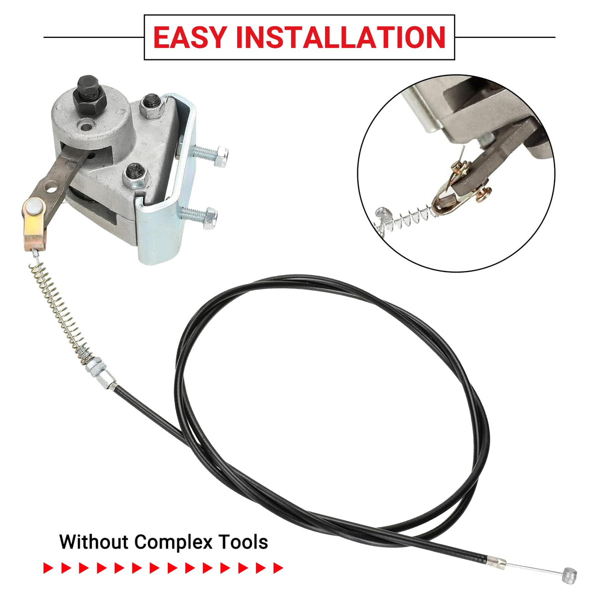 GREHUA cable installed on a go-kart demonstrating improved brake response