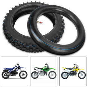 GREHUA tire mounted on KLX110 wheel showing accurate fitment and alignment