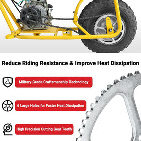 GREHUA close-up of sprocket teeth highlighting wear-resistant surface for longer life