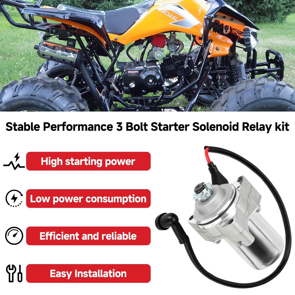 GREHUA starter side profile highlighting durable housing and torque