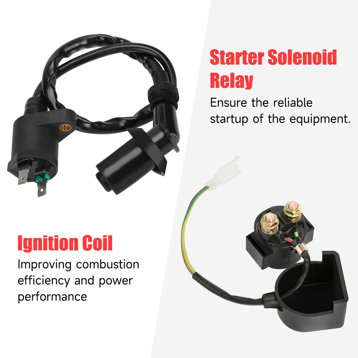 GREHUA starter solenoid side profile demonstrating robust contacts for dependable starts