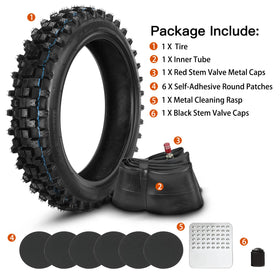 GREHUA close-up of tread pattern offering improved traction on dirt trails