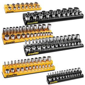 GRENPRO front view showing all six color-coded trays for quick sorting