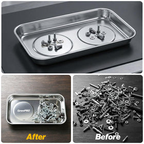 GRENPRO tray held in hand to show scale and portability benefit